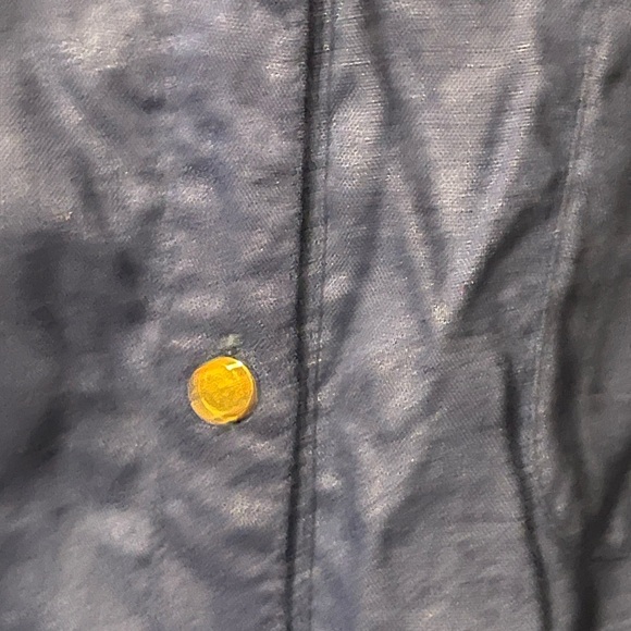 Emily Daniels Blue Linen Blend Roll-Tab Top XL - Picture 6 of 8